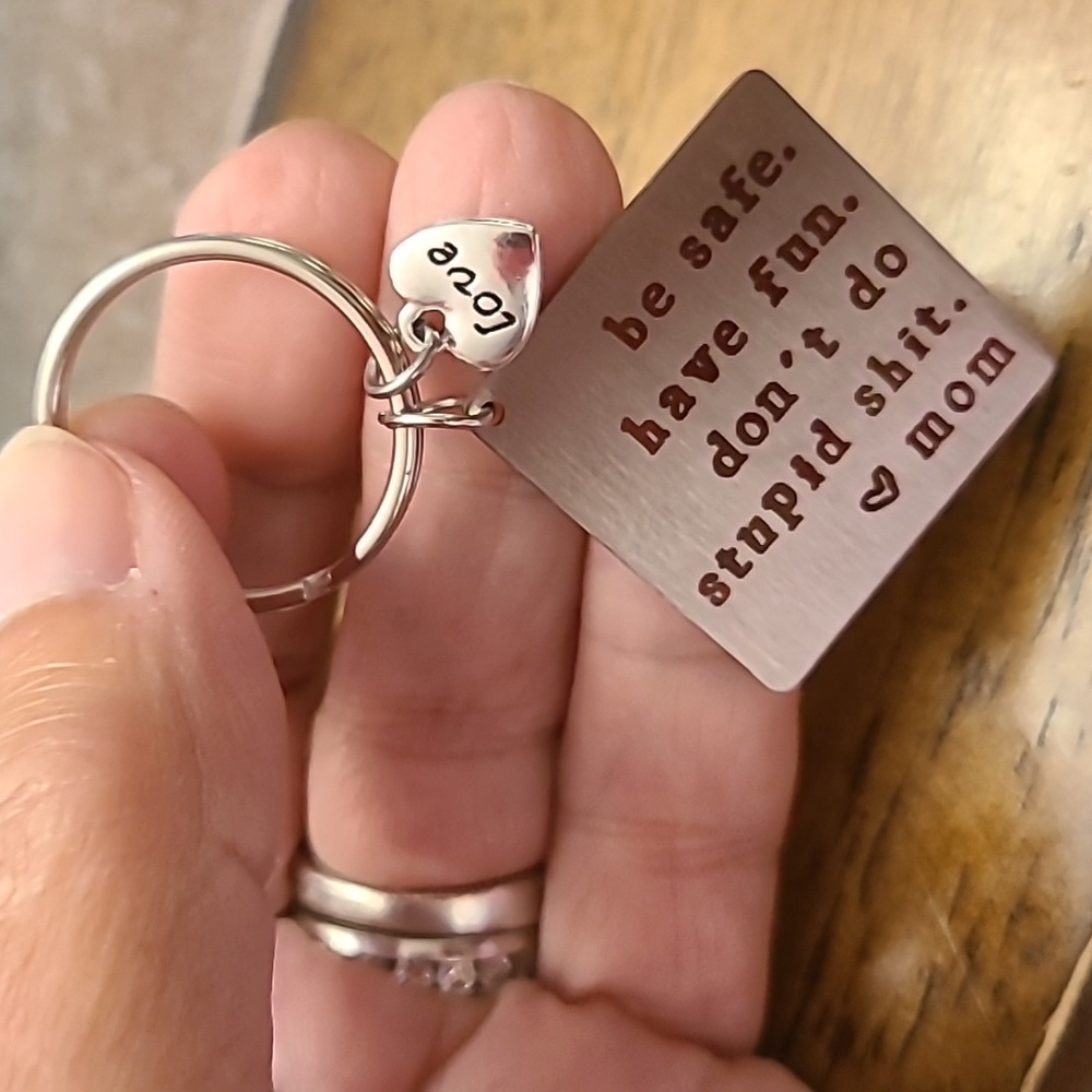 NEW keychain with love charm
